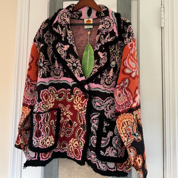 FARM Rio Black Sweet Mermaids Knit Blazer Twee Fall - Picture 8 of 14